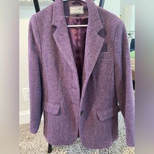 NWT Purple Wool Women’s Blazer Size 14 Irish Wool